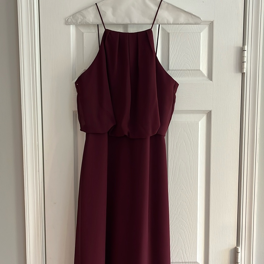 Sorella Vita Burgundy bridesmaid dress. Worn once. Dry cleaned. Size 12